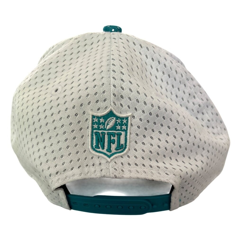 New Era NFL White & Teal Super Bowl LIV 100th Anniversary 9Fifty Snapback Cap - Picture 3 of 7